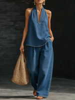 Ensemble en Denim Deux Pièces pour Femme | Idéal pour le Quotidien