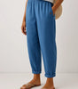 Pantalon à Jambe Large Taille Élastique en Lin pour Femme - Emilia Lane