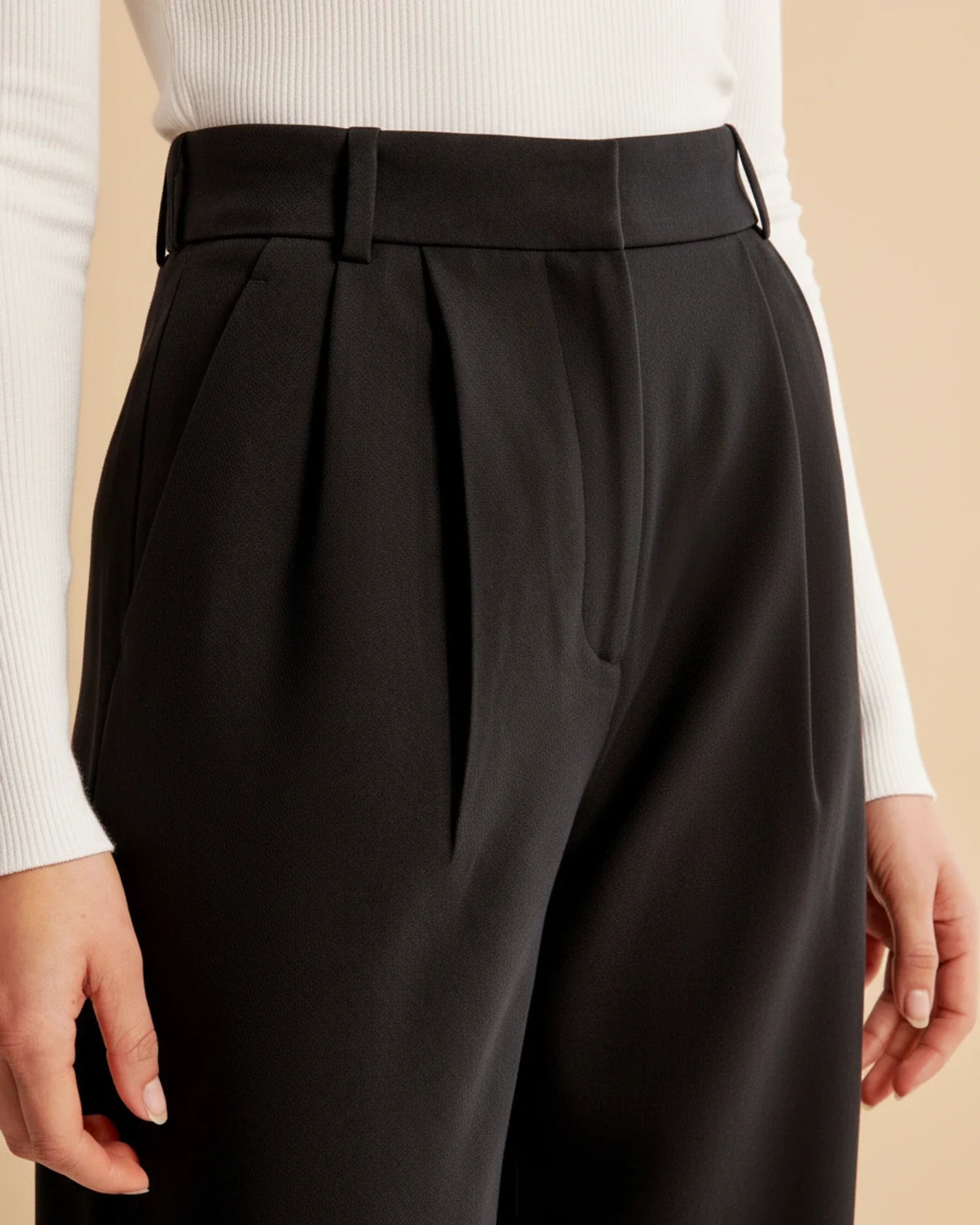 Pantalon à Jambes Larges et Taille Haute pour Femmes - Emilia Lane