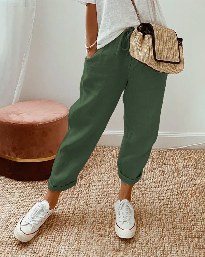 Pantalon Décontracté en Lin pour Femme | Idéal pour le Quotidien - Emilia Lane