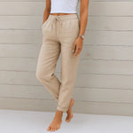Pantalon large en coton et lin pour femmes - Emilia Lane