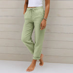 Pantalon large en coton et lin pour femmes - Emilia Lane