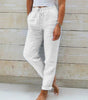 Pantalon Large en Coton et Lin Taille Élastique pour Femmes - Emilia Lane