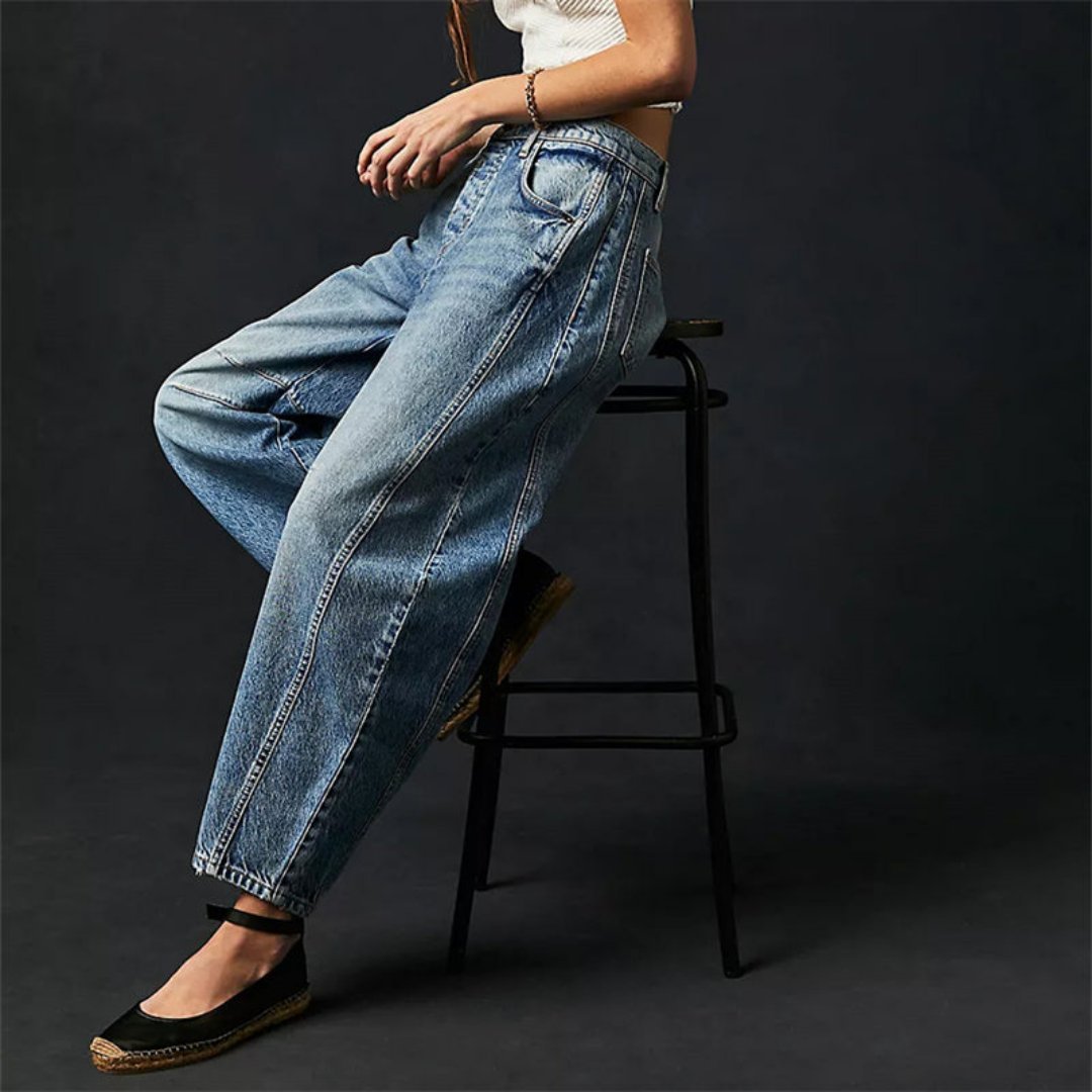 Pantalon Large en Denim pour Femme | Idéal pour le Printemps - Emilia Lane