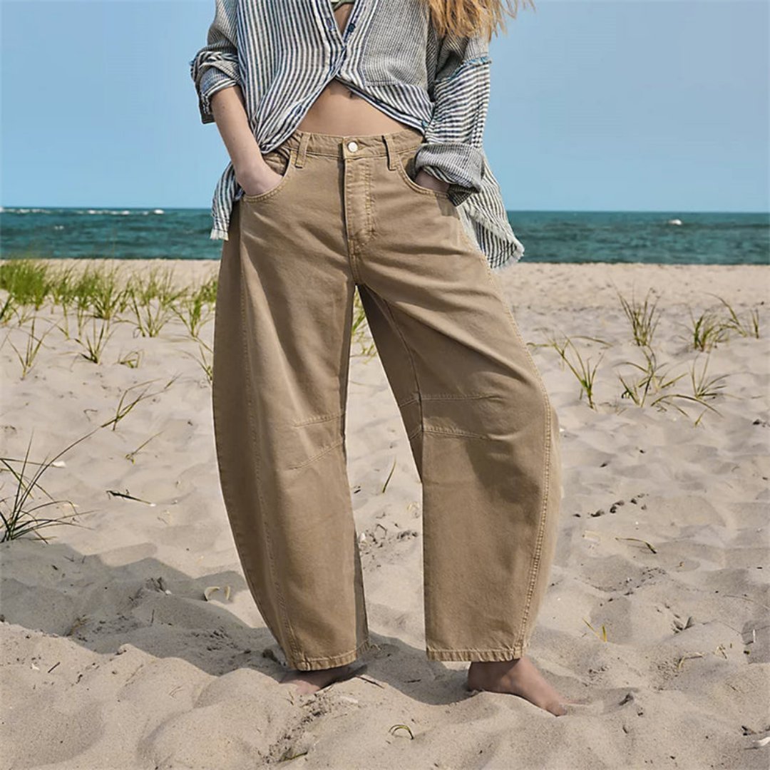 Pantalon Large en Denim pour Femme | Idéal pour le Printemps - Emilia Lane