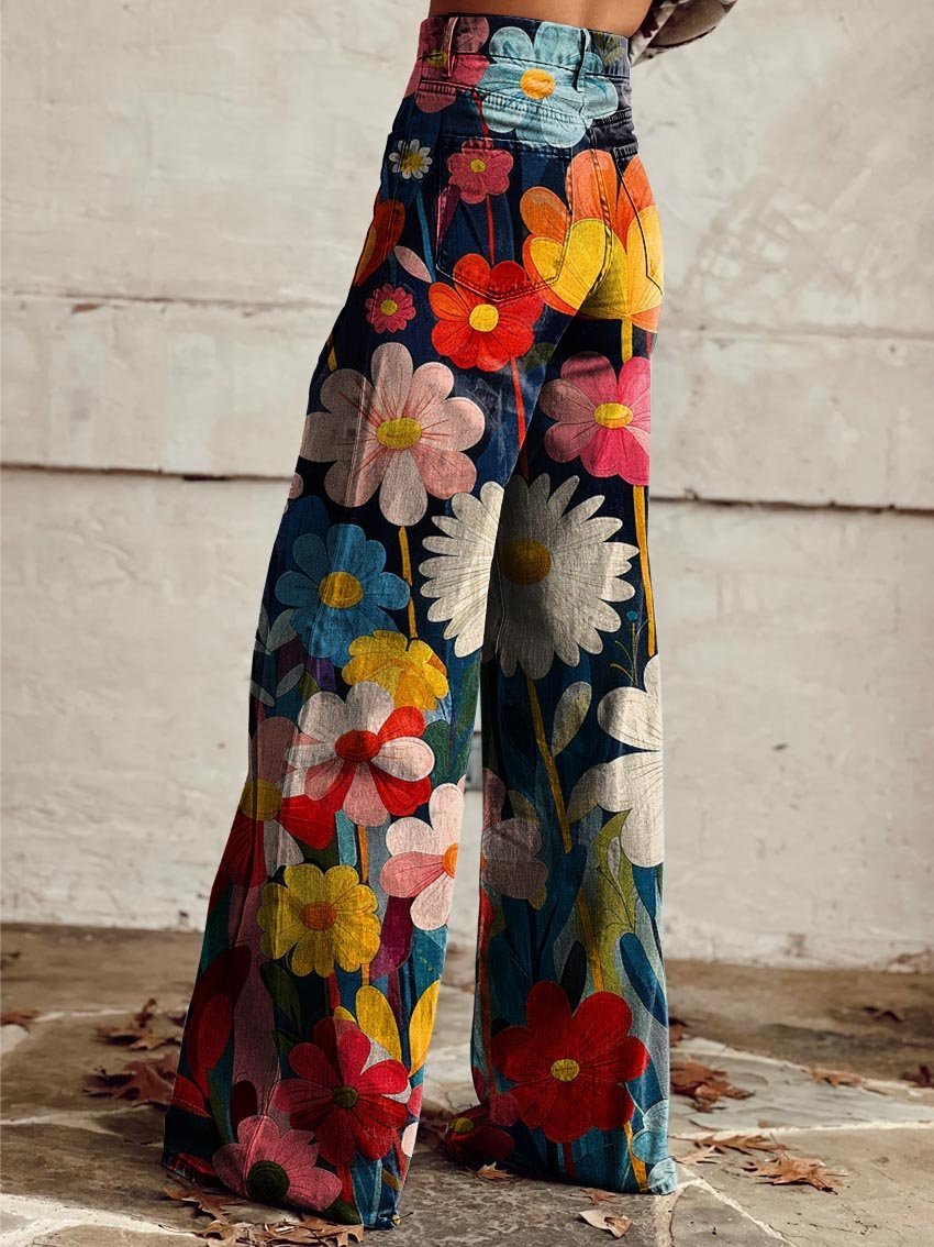 Pantalon Large Imprimé Floral pour Femmes - Emilia Lane
