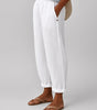 Pantalon Large Taille Haute en Coton et Lin pour Femmes - Emilia Lane