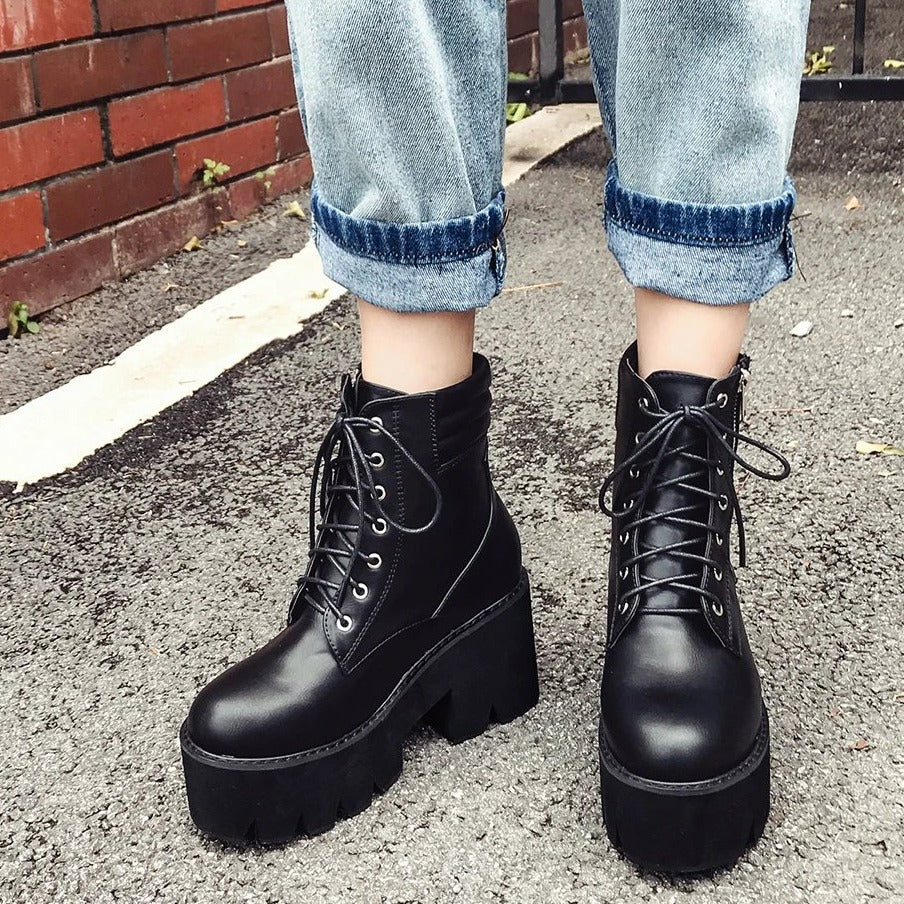 Bottes Courtes à Talons Bloc pour Femmes