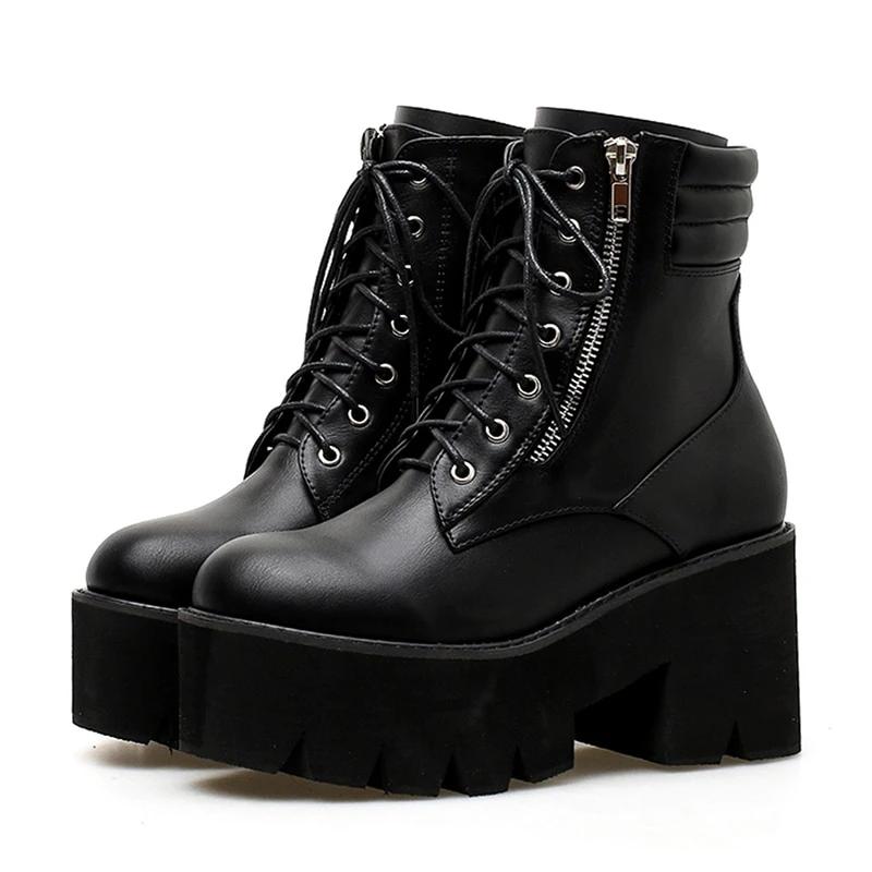 Bottes Courtes à Talons Bloc pour Femmes