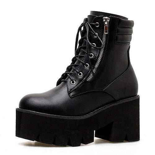 Bottes Courtes à Talons Bloc pour Femmes