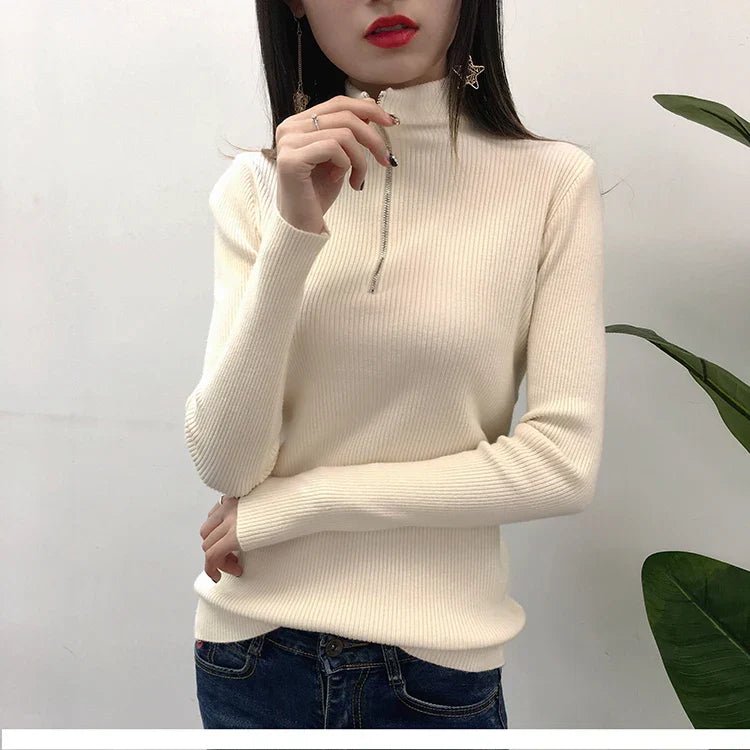 Pull à col montant ajusté pour femmes - Emilia Lane