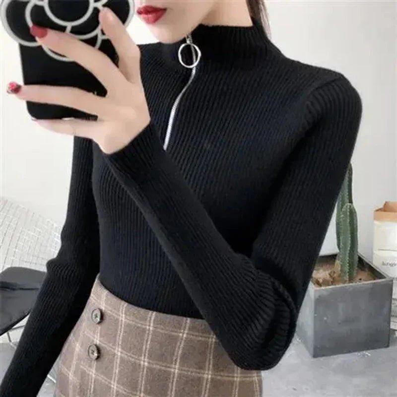 Pull à col montant ajusté pour femmes - Emilia Lane