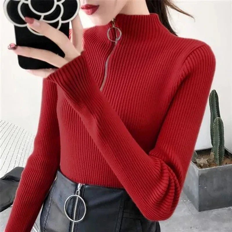 Pull à col montant ajusté pour femmes - Emilia Lane