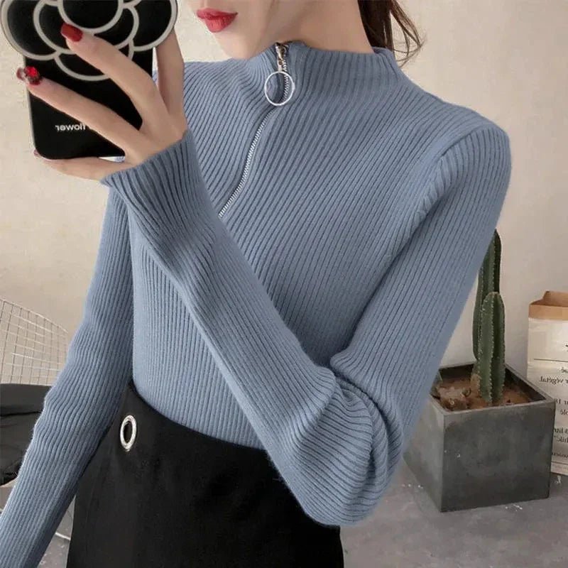 Pull à col montant ajusté pour femmes - Emilia Lane