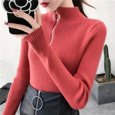 Pull à col montant ajusté pour femmes - Emilia Lane