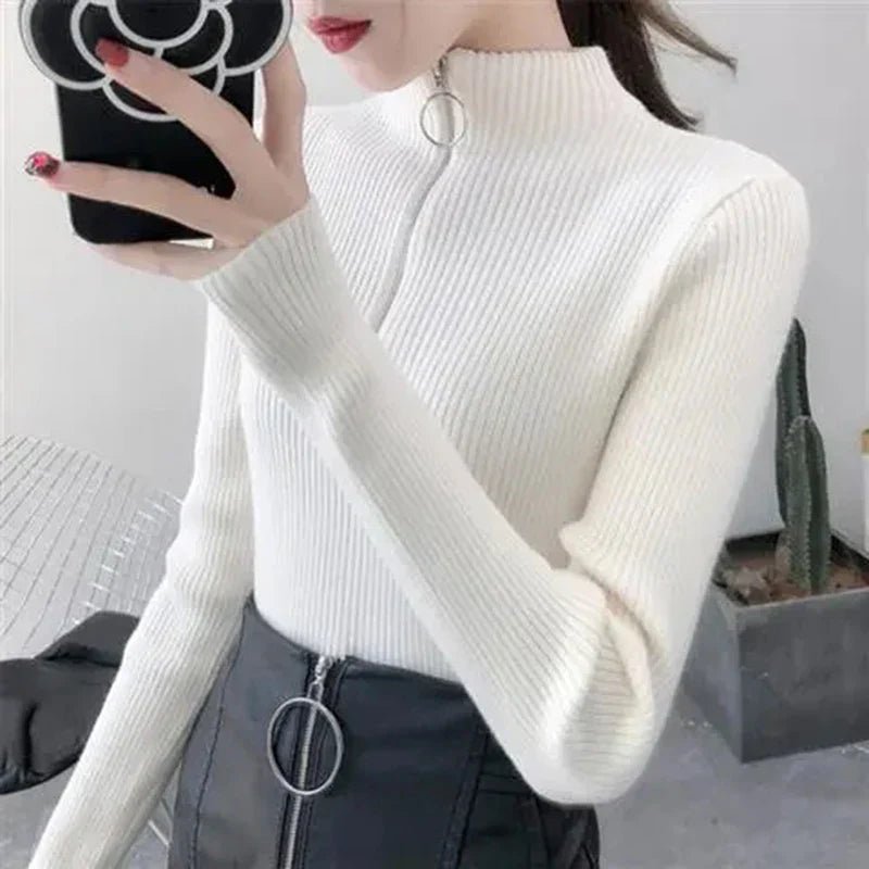 Pull à col montant ajusté pour femmes - Emilia Lane