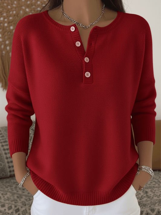 Pull à détail de bouton pour femmes - Emilia Lane