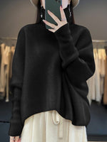 Pull Ample en Laine à Col Roulé pour Femme - Emilia Lane
