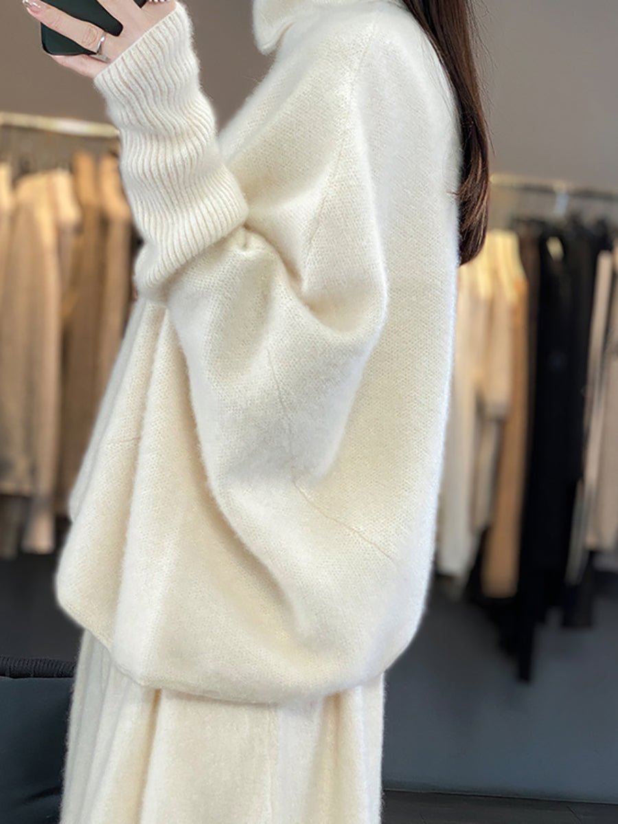 Pull Ample en Laine à Col Roulé pour Femme - Emilia Lane