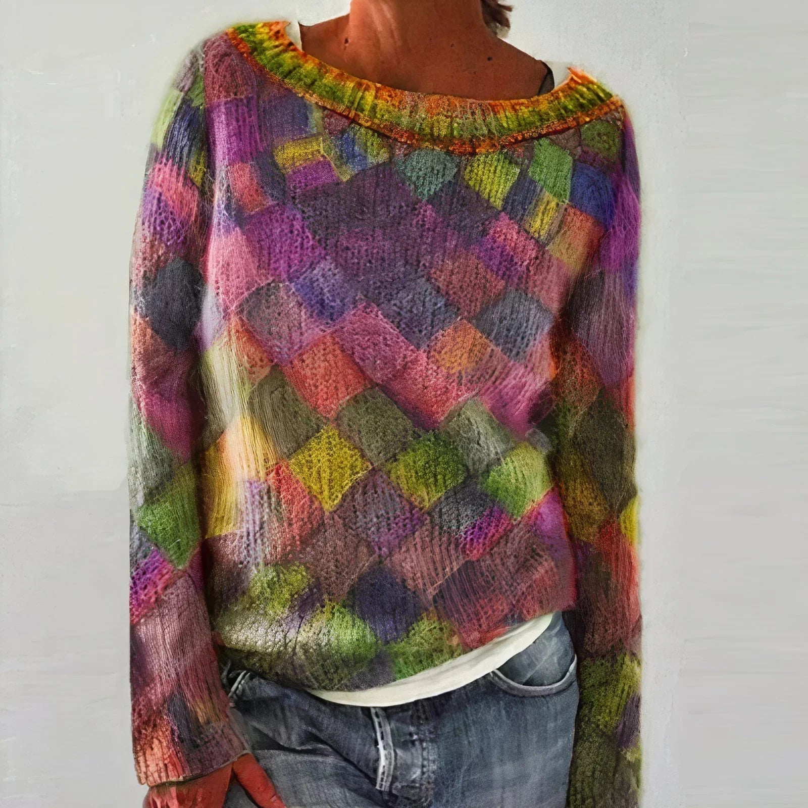 Pull Coloré à Manches Longues pour Femmes - Emilia Lane