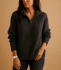 Pull demi - zip pour femme - Emilia Lane