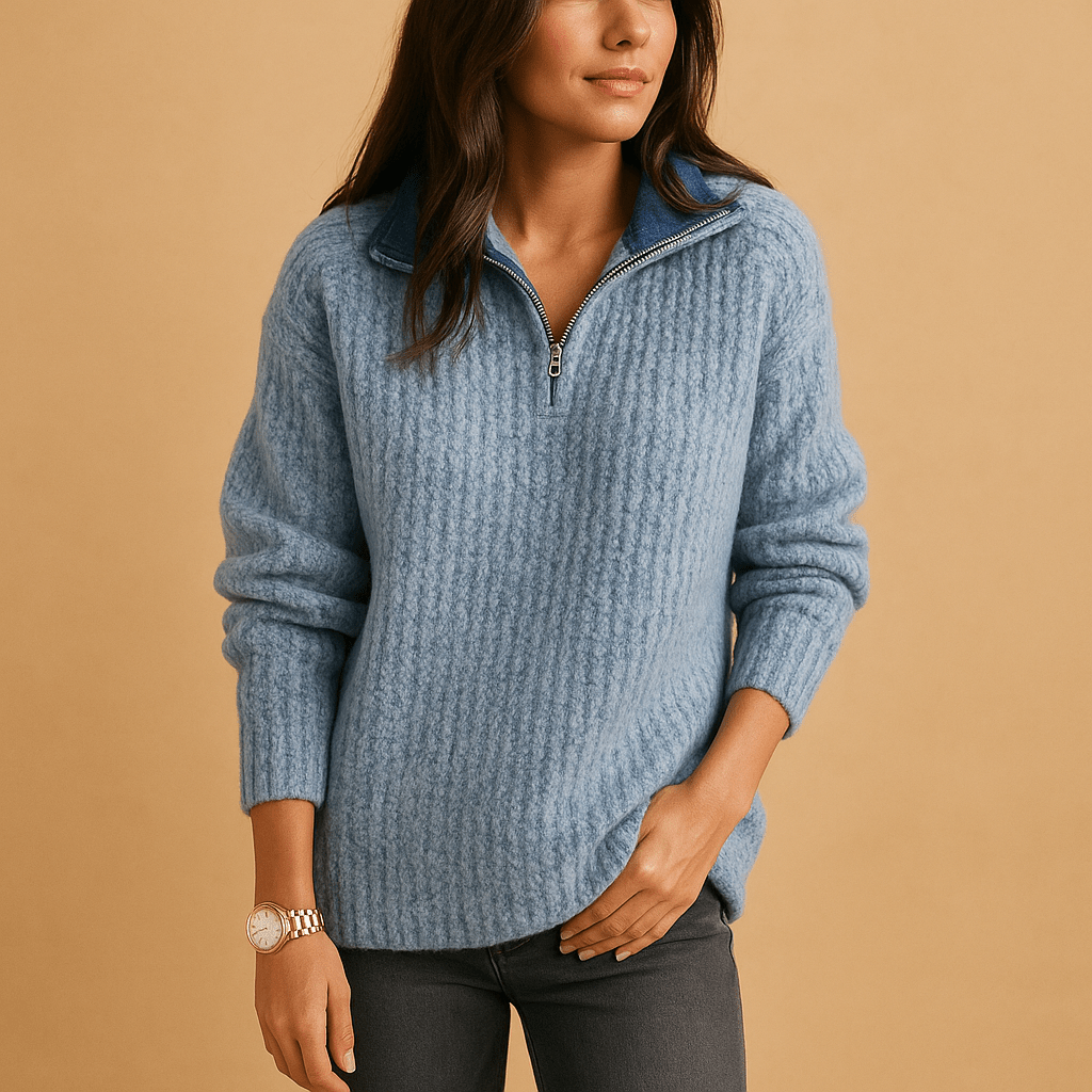 Pull demi - zip pour femme - Emilia Lane