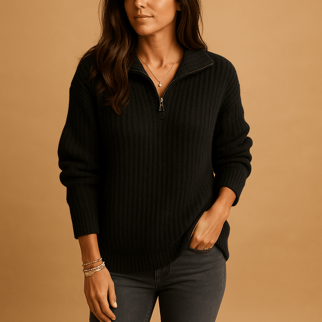 Pull demi - zip pour femme - Emilia Lane