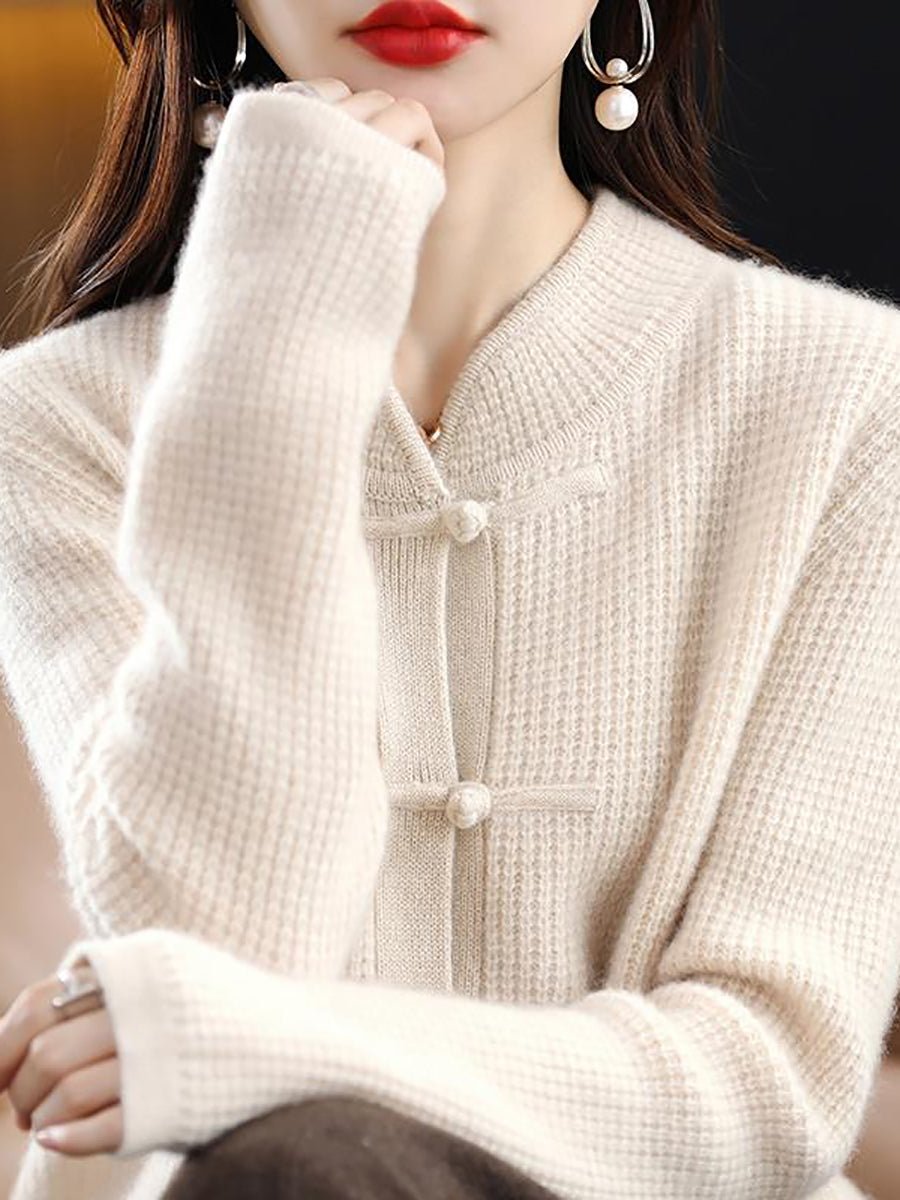 Pull en laine tricoté à col montant pour femmes - Emilia Lane