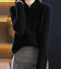 Pull en laine tricoté à col montant pour femmes - Emilia Lane