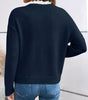 Pull en maille à col en V avec dentelle pour Femmes - Emilia Lane