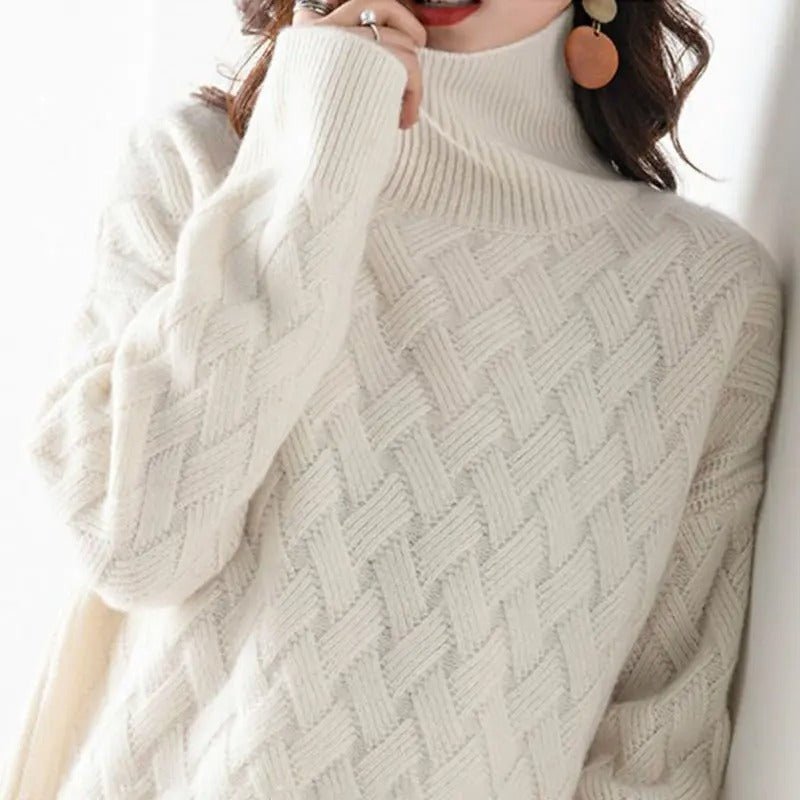 Pull en maille col montant pour femmes - Emilia Lane