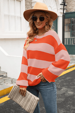 Pull - over en maille avec rayures pour Femme - Emilia Lane
