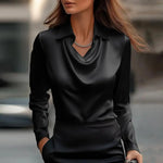 Blouse satinée pour femmes