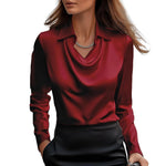 Blouse satinée pour femmes