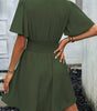 Robe à décolleté en V et manches à volants pour Femmes - Emilia Lane