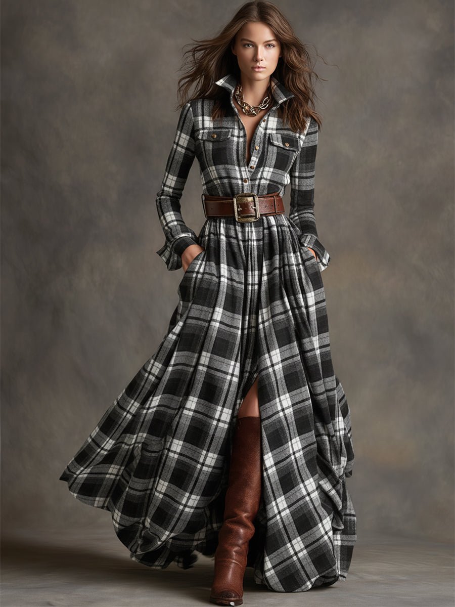 Robe asymétrique à manches longues pour Femmes - Emilia Lane