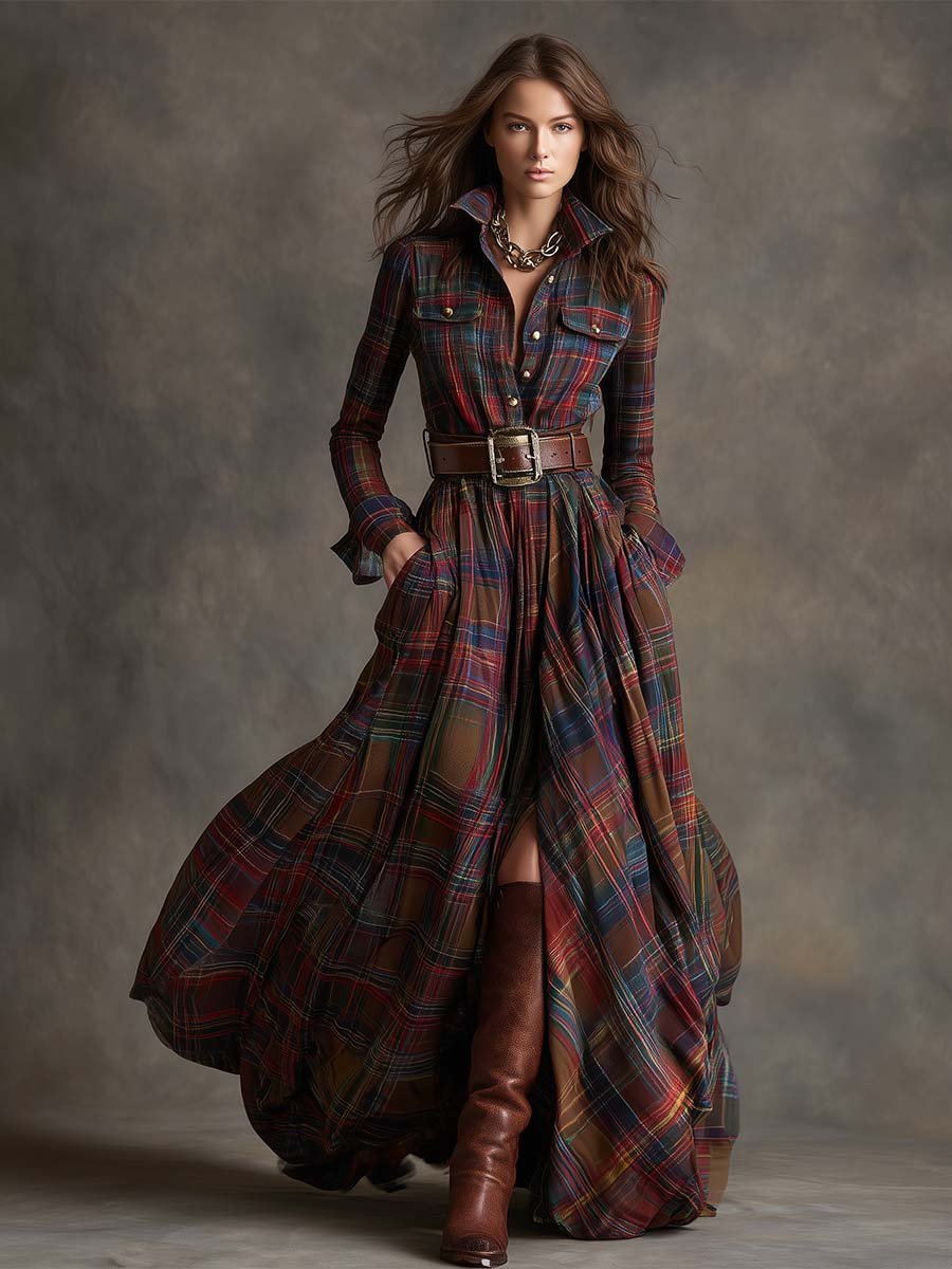 Robe asymétrique à manches longues pour Femmes - Emilia Lane