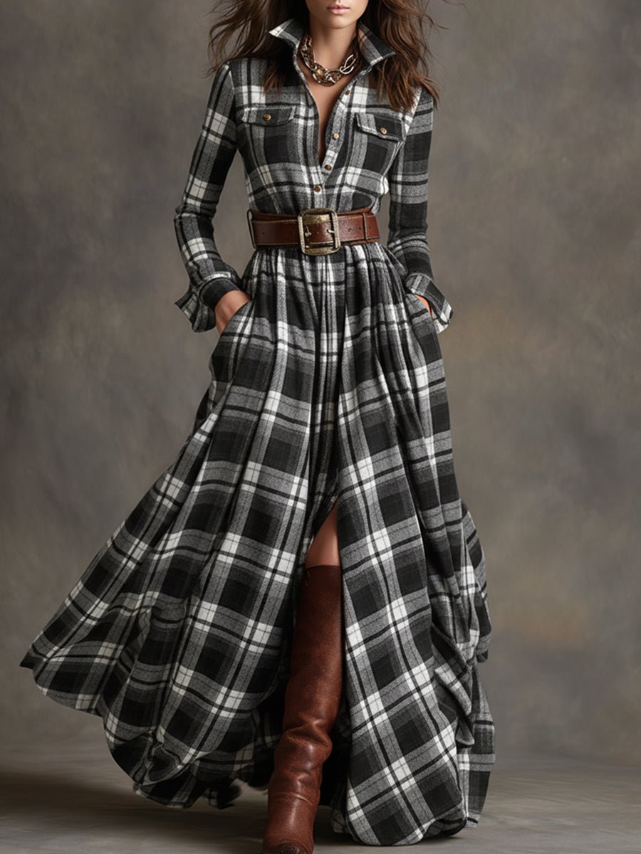 Robe asymétrique à manches longues pour Femmes - Emilia Lane