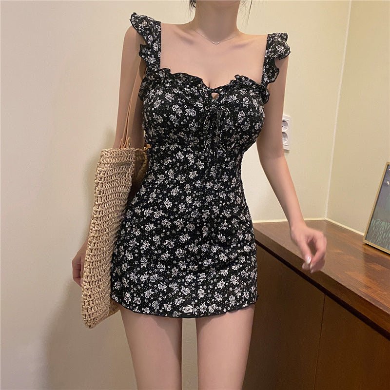 Robe Courte à Bretelles Imprimé Floral pour Femme - Emilia Lane