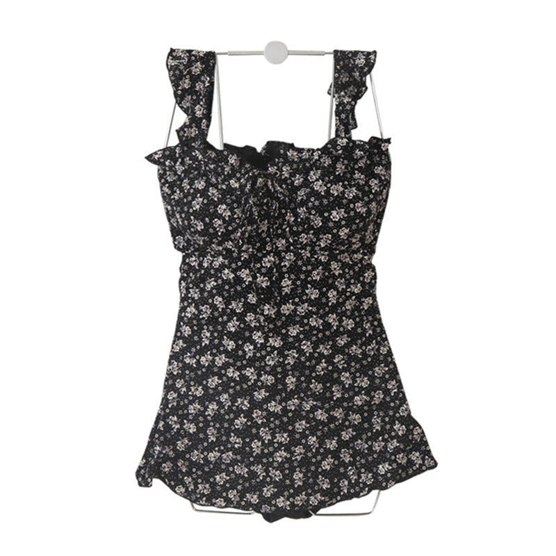 Robe Courte à Bretelles Imprimé Floral pour Femme - Emilia Lane