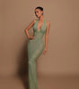 Robe de soirée moulante verte pour femmes - Emilia Lane