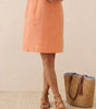 Robe Droite Femme en Lin et Coton avec Boutons et Poches - Emilia Lane