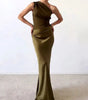 Robe longue à col asymétrique pour femmes - Emilia Lane