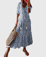 Robe Longue à Col V pour Femmes - Emilia Lane