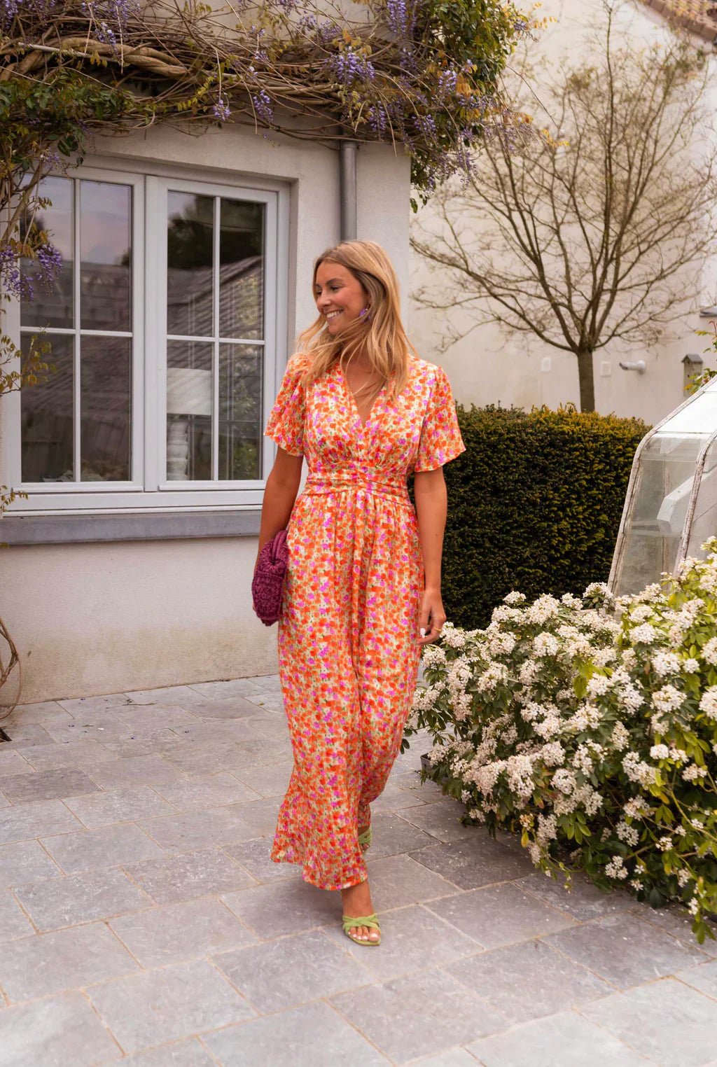 Robe Longue à Imprimé Fleuri et Taille Marquée pour Femme | Idéale pour l'Été - Emilia Lane