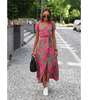 Robe Longue à Imprimé Floral Coupe Évasée pour Femme | Idéale pour l'Été - Emilia Lane