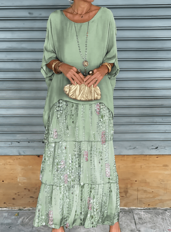 Robe Longue à Manches Chauve - Souris pour Femme | Idéale pour les Sorties - Emilia Lane