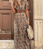 Robe longue bohème avec ceinture pour femmes - Emilia Lane