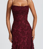 Robe Longue Drapée à Motif Floral avec Bretelles pour Femme | Idéale pour les Sorties - Emilia Lane