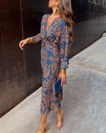 Robe Longue Drapée à Nœud pour Femme | Idéale pour les Sorties - Emilia Lane